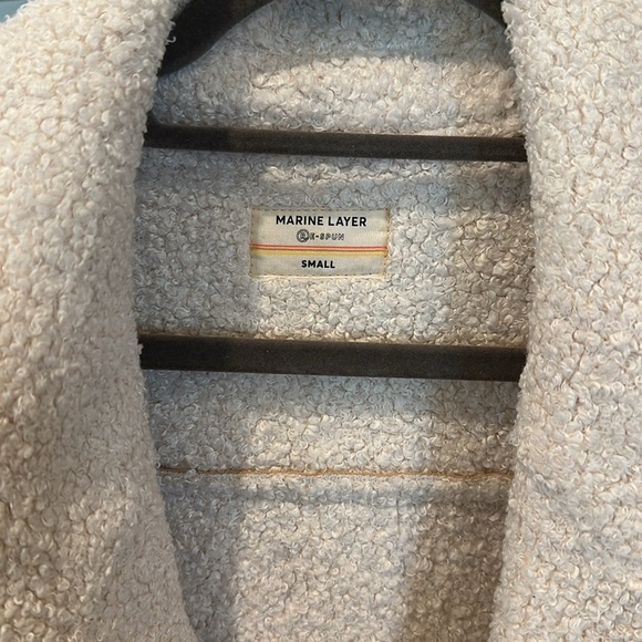 Marine Layer Tan Sherpa Suede Bomber - Picture 3 of 6